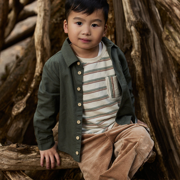 LITTLE DUTCH. Trousers Mudstone