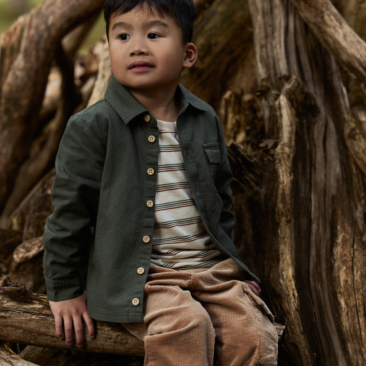 LITTLE DUTCH. Trousers Mudstone