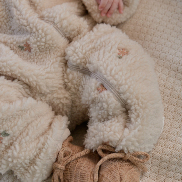 LITTLE DUTCH. Ολόσωμο φορμάκι εξόδου teddy Sand Flowers
