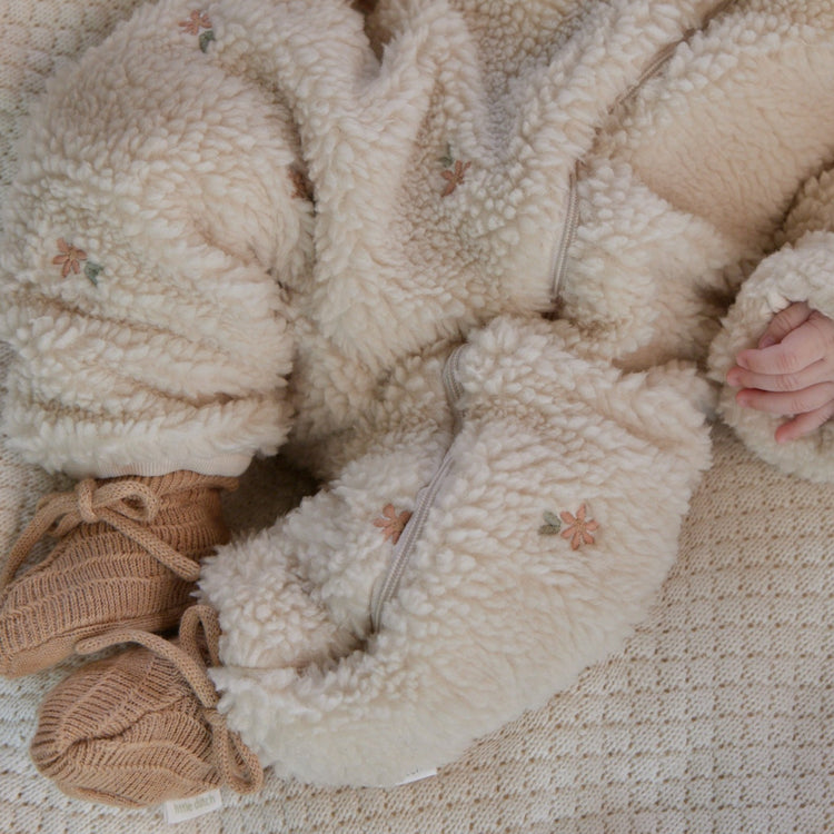 LITTLE DUTCH. Ολόσωμο φορμάκι εξόδου teddy Sand Flowers