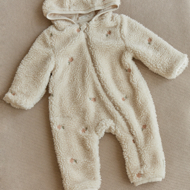 LITTLE DUTCH. Ολόσωμο φορμάκι εξόδου teddy Sand Flowers