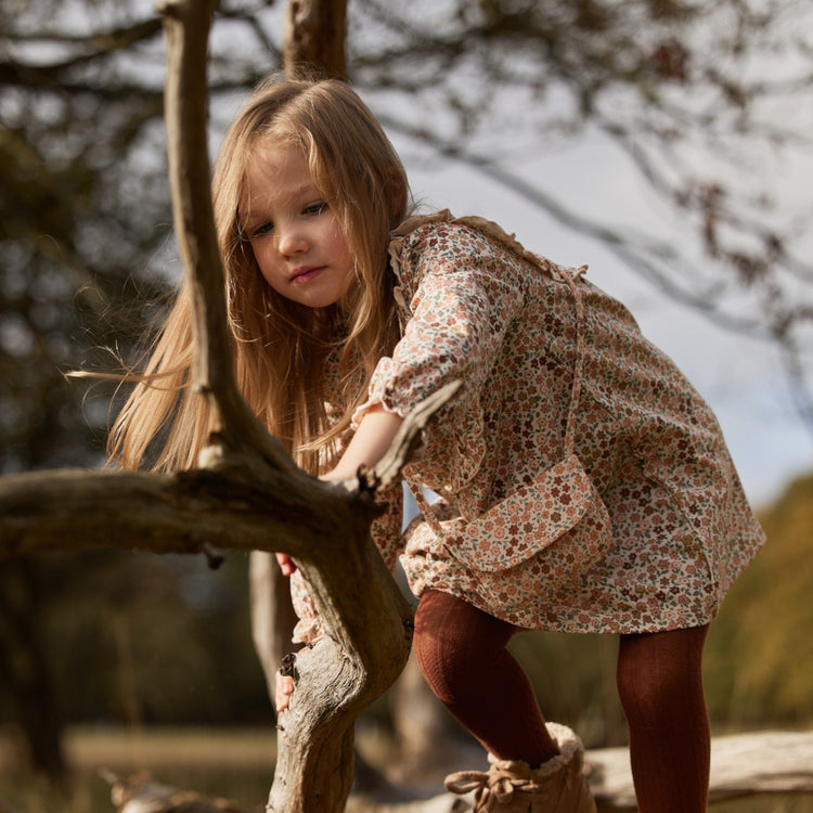LITTLE DUTCH. Dress long sleeves Safari Flowers