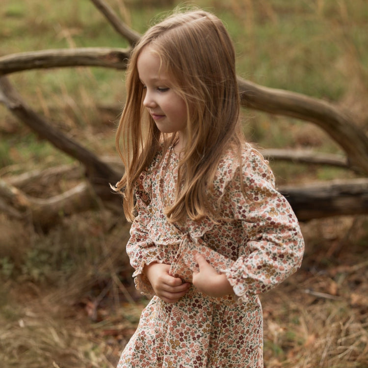 LITTLE DUTCH. Dress long sleeves Safari Flowers