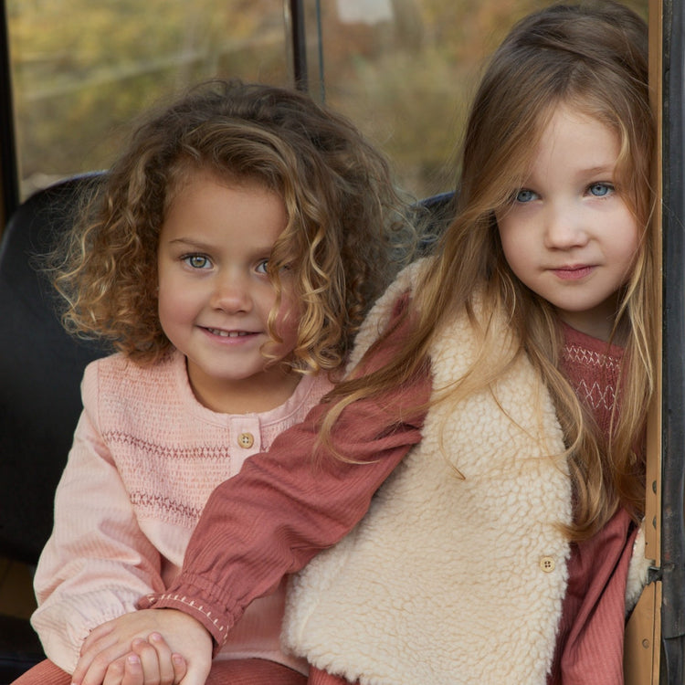 LITTLE DUTCH. Dress long sleeves Deep Berry