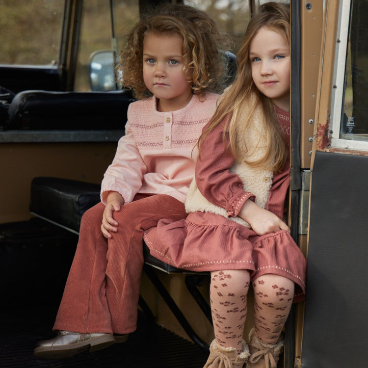 LITTLE DUTCH. Dress long sleeves Deep Berry