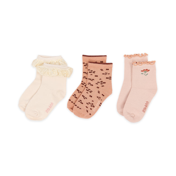 LITTLE DUTCH. Socks 3-pack Safari Friends Girl Multi