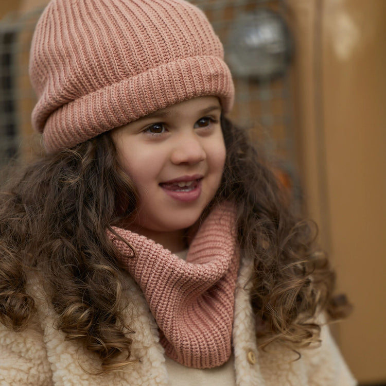 LITTLE DUTCH. Πλεκτό κασκόλ Deep Pink - One Size