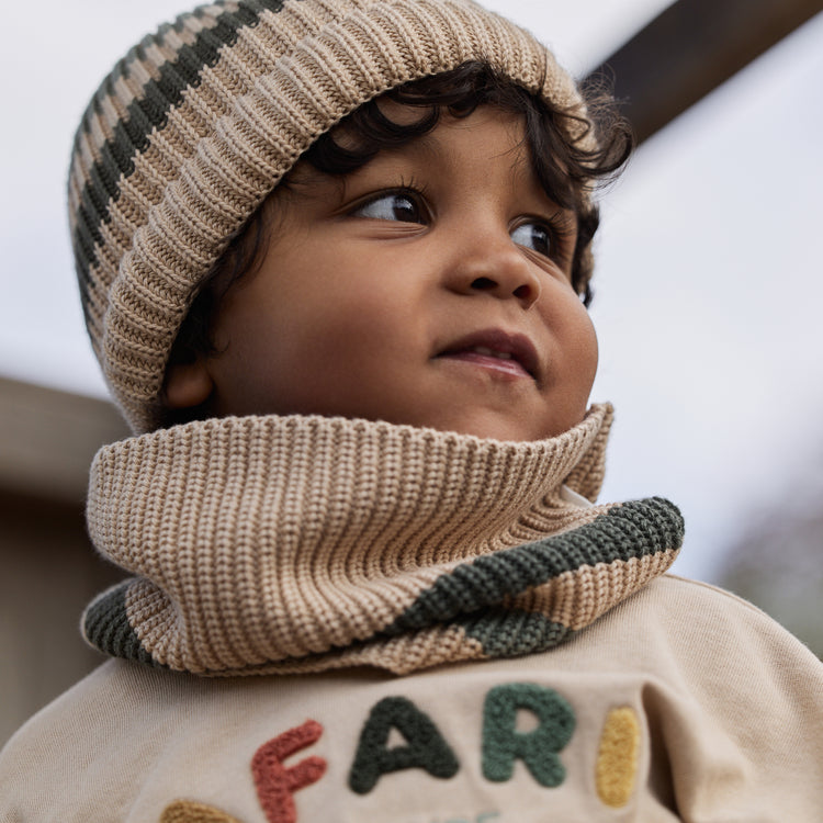LITTLE DUTCH. Knitted hat Warm Taupe