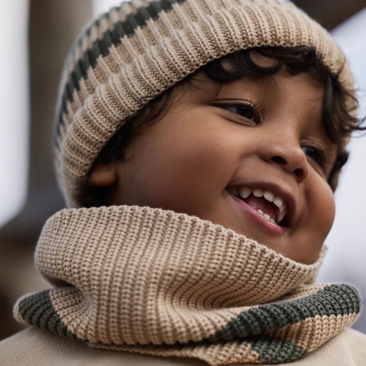LITTLE DUTCH. Πλεκτό κασκόλ Warm Taupe - One Size