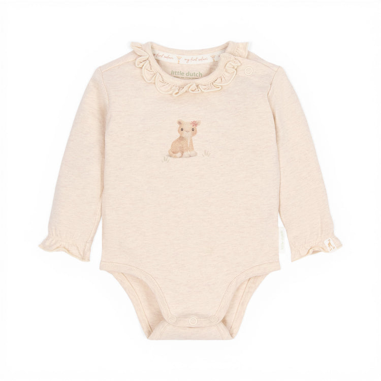 LITTLE DUTCH. Wrap romper long sleeve Vanilla melee