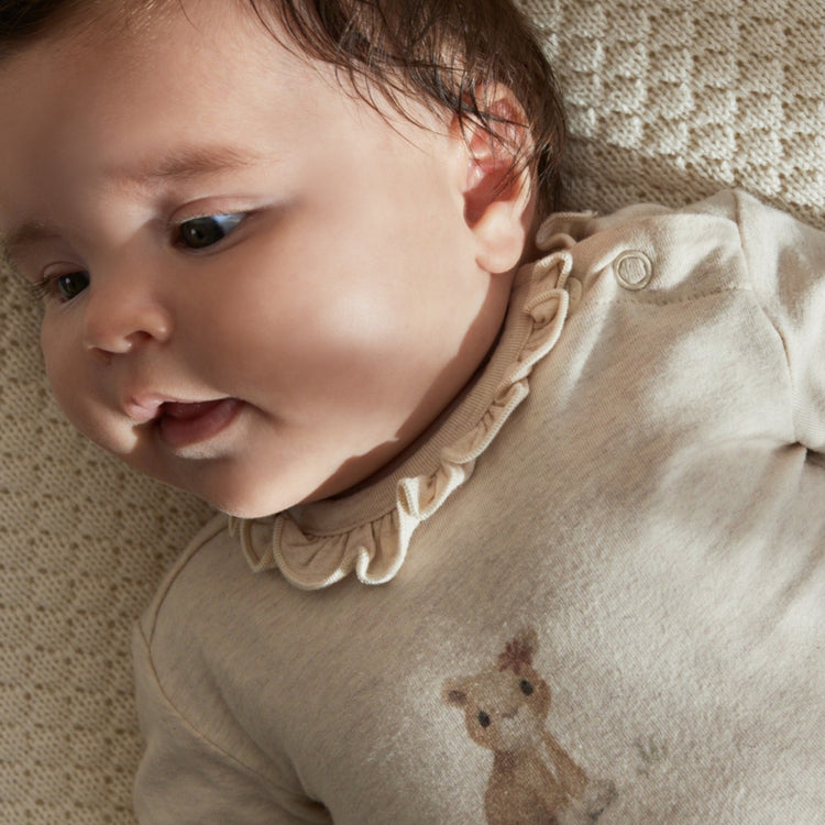 LITTLE DUTCH. Wrap romper long sleeve Vanilla melee