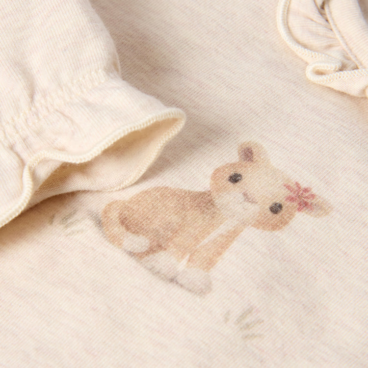 LITTLE DUTCH. Wrap romper long sleeve Vanilla melee