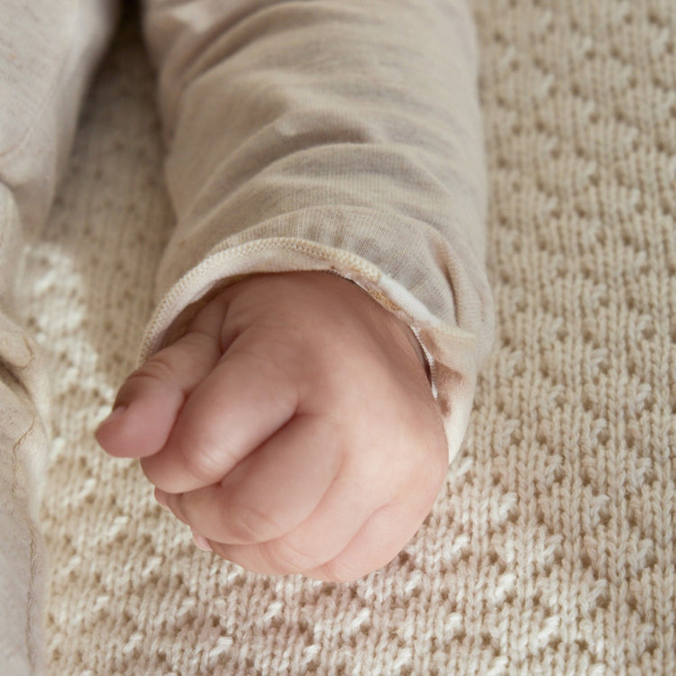 LITTLE DUTCH. Wrap romper long sleeve Vanilla melee