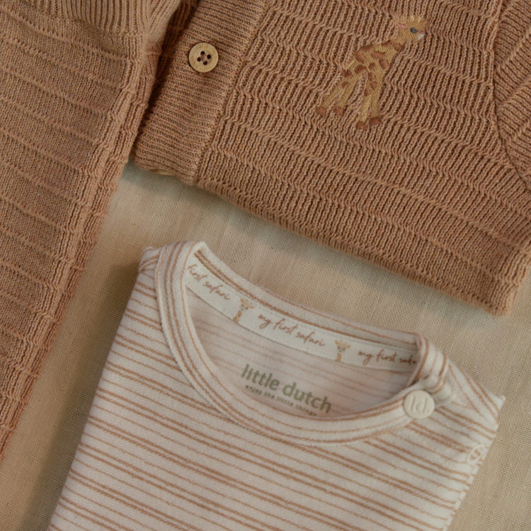LITTLE DUTCH. Ζακέτα πλεκτή Soft Tan