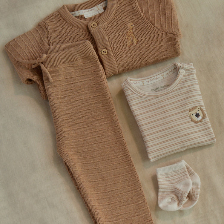 LITTLE DUTCH. Knitted pants Soft Tan