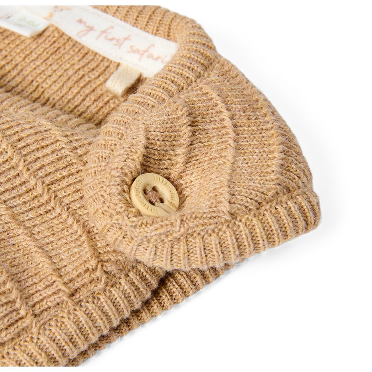 LITTLE DUTCH. Knitted playsuit Soft Tan