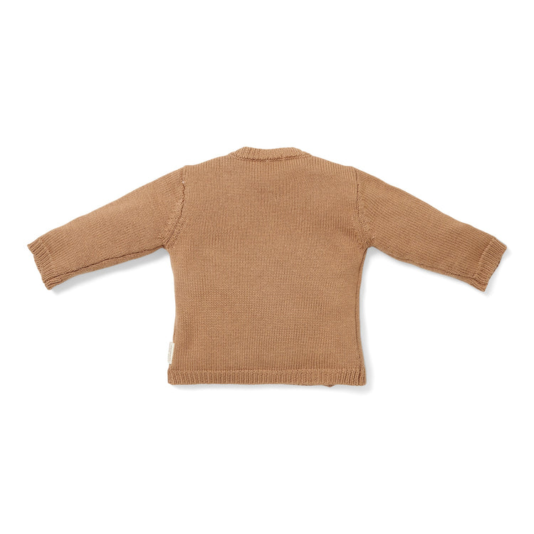 LITTLE DUTCH. Knitted cardigan wrap Brown - 80