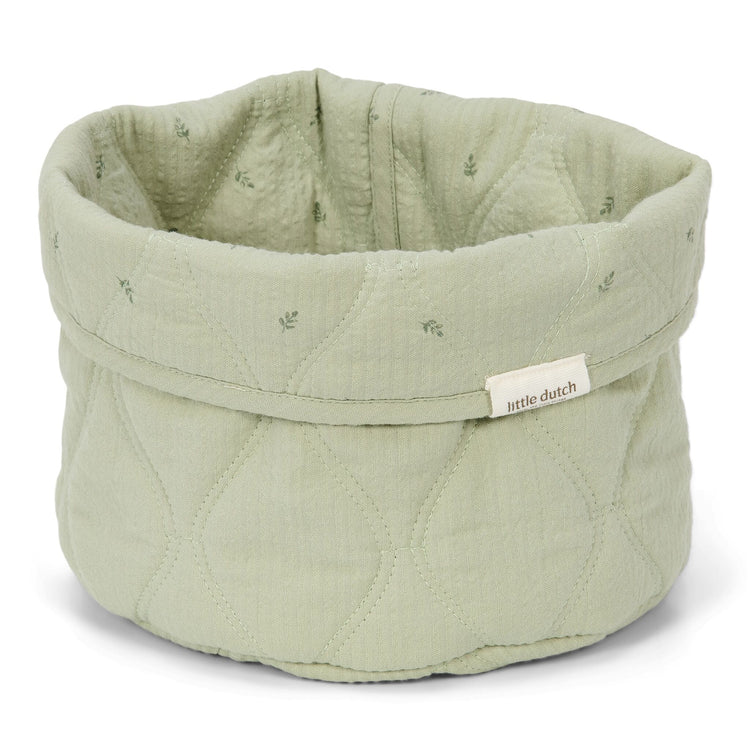 LITTLE DUTCH. Storage basket quilted small Pure Sage