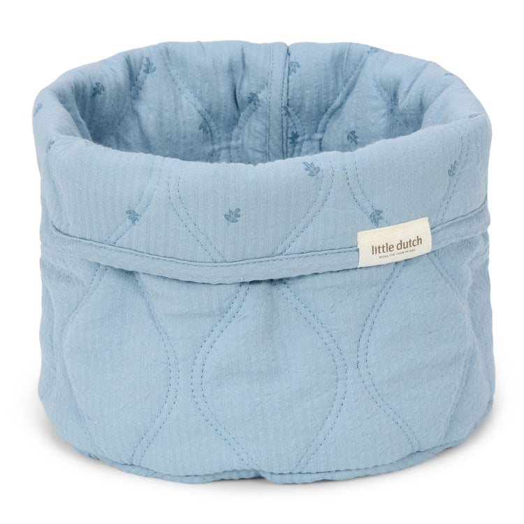 LITTLE DUTCH. Καλάθι αλλαξιέρας καπιτονέ μικρό Pure Denim Blue