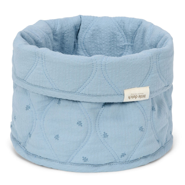 LITTLE DUTCH. Καλάθι αλλαξιέρας καπιτονέ μικρό Pure Denim Blue