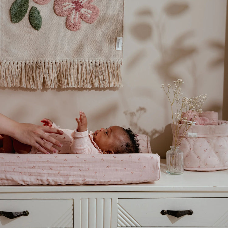LITTLE DUTCH. Καλάθι αλλαξιέρας καπιτονέ μικρό Pure Blossom