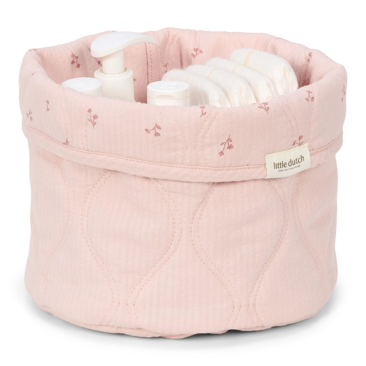 LITTLE DUTCH. Καλάθι αλλαξιέρας καπιτονέ μικρό Pure Blossom