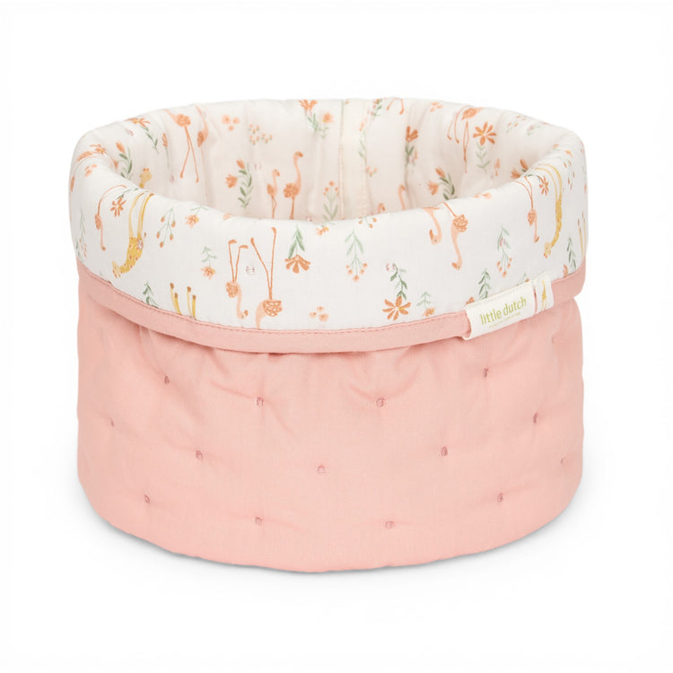 LITTLE DUTCH. Storage basket quilted small Blooming Safari