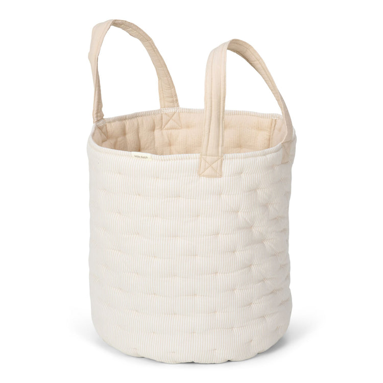 LITTLE DUTCH. Storage basket with handles large Pure Soft Beige Stripe