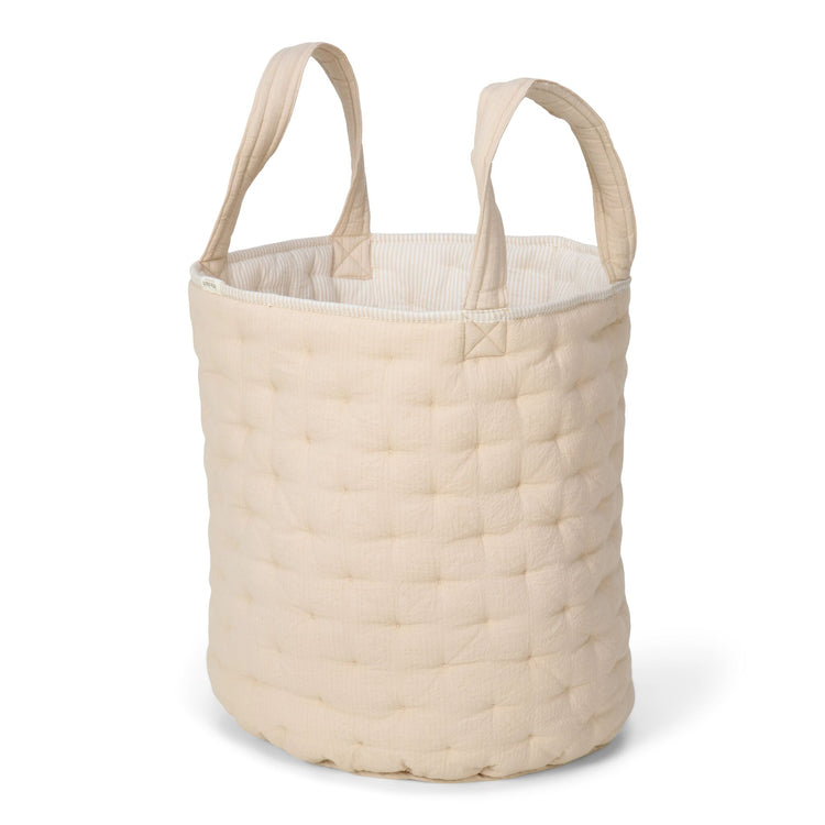 LITTLE DUTCH. Storage basket with handles large Pure Soft Beige Stripe