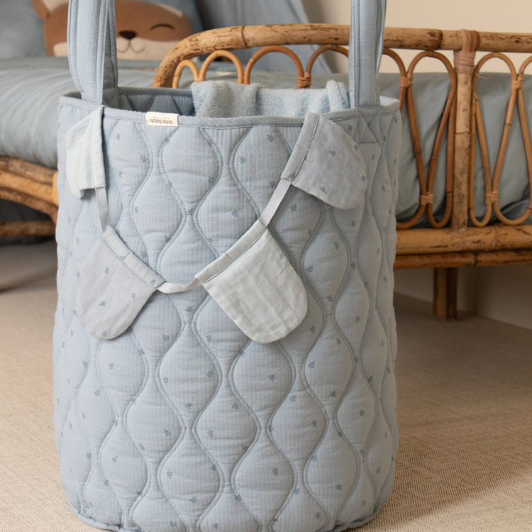 LITTLE DUTCH. Storage basket with handles large Pure Denim Blue