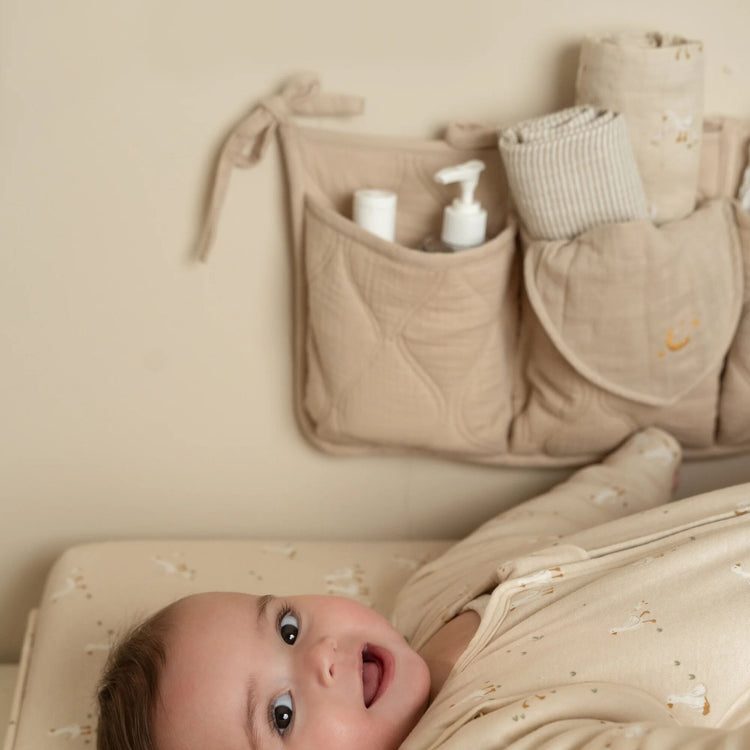 LITTLE DUTCH. Υφασμάτινες θήκες οργάνωσης καπιτονέ Pure Soft Beige