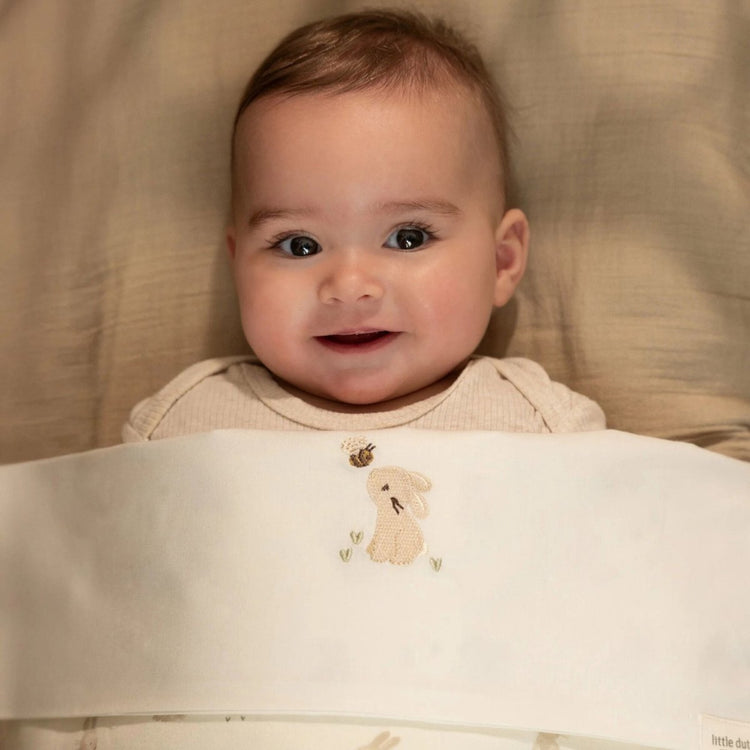 LITTLE DUTCH. Σεντόνι με κέντημα Baby Bunny 110x140