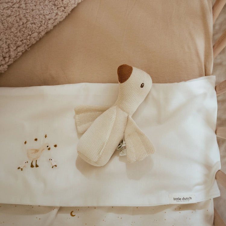 LITTLE DUTCH. Bassinet sheet embroidered Little Goose 100x70