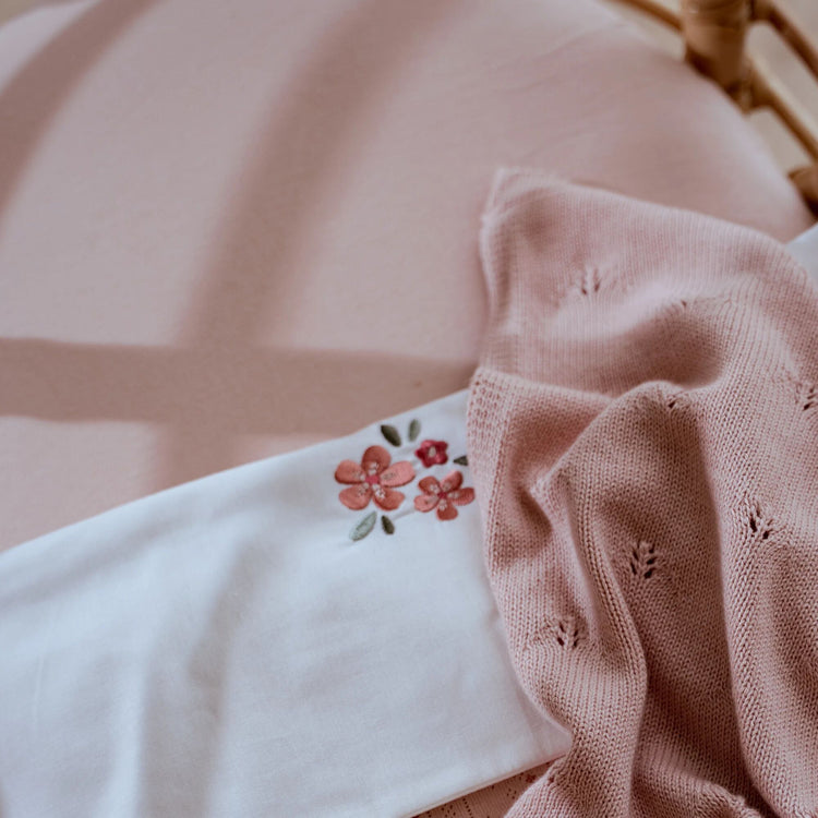 LITTLE DUTCH. Fitted sheet Pure Blossom 70x140/150
