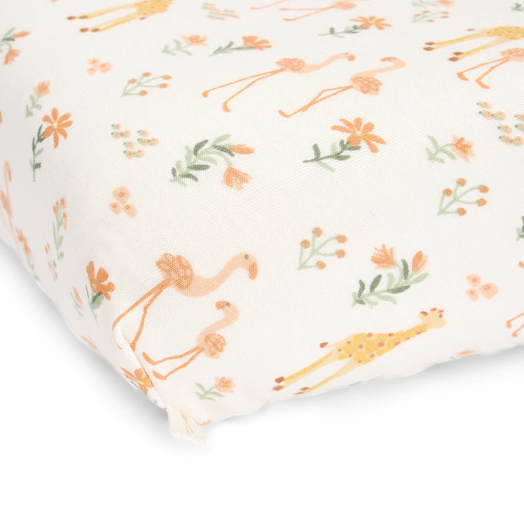 LITTLE DUTCH. Fitted sheet Blooming Safari 60x120