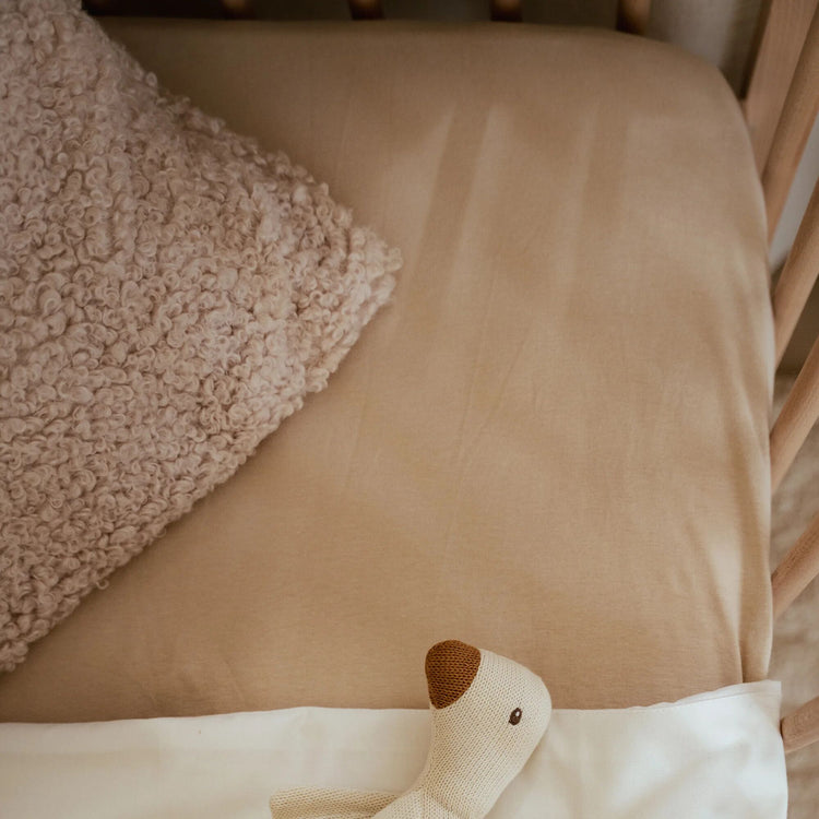 LITTLE DUTCH. Fitted bassinet sheet Pure Soft Beige