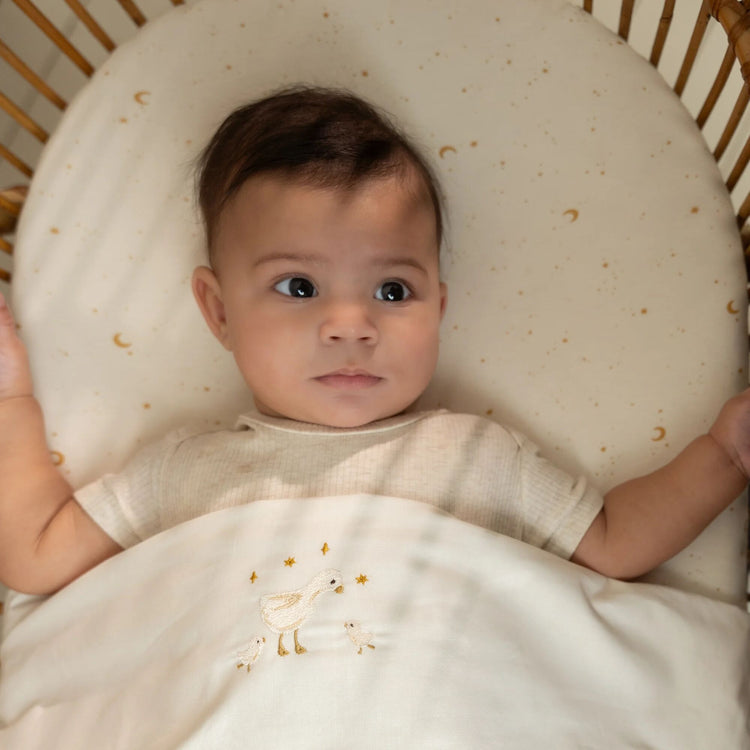 LITTLE DUTCH. Fitted bassinet sheet Moon & Stars