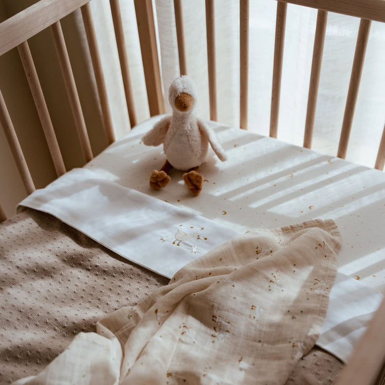 LITTLE DUTCH. Fitted bassinet sheet Moon & Stars