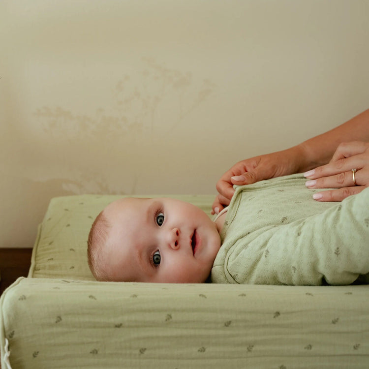LITTLE DUTCH. Winter sleeping bag jacquard Pure Sage 70cm