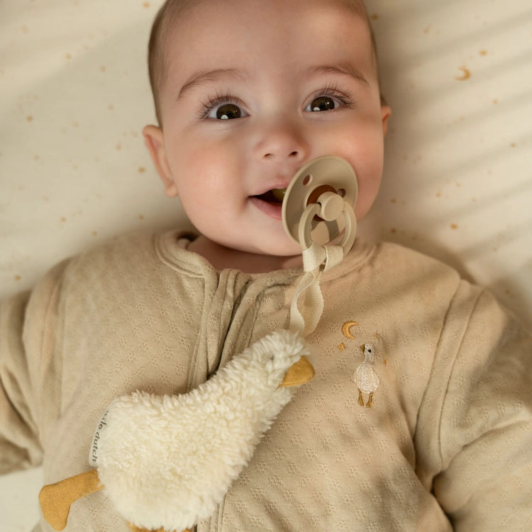 LITTLE DUTCH. Winter sleeping bag jacquard Soft Beige 70cm