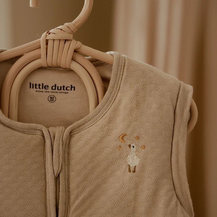 LITTLE DUTCH. Winter sleeping bag jacquard Soft Beige 70cm