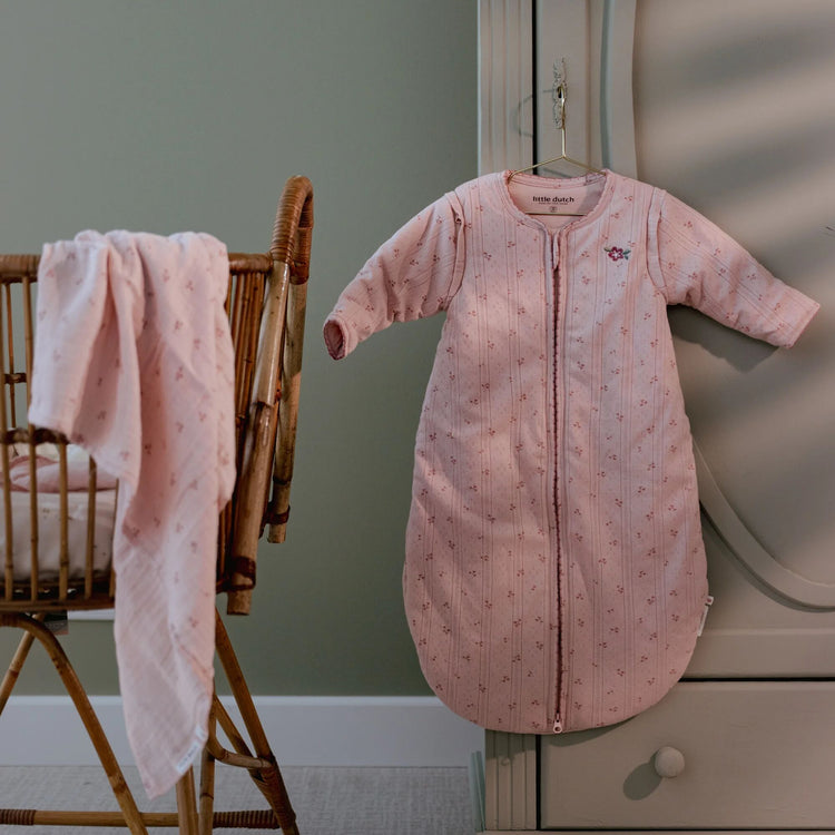 LITTLE DUTCH. Winter sleeping bag jacquard Pure Blossom 70cm