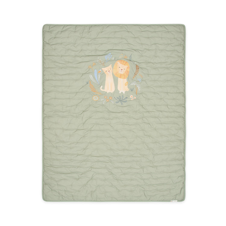 LITTLE DUTCH. Quilted bedspread with embroidery Safari Wonders 110x140