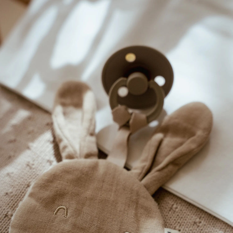 LITTLE DUTCH. Κουβέρτα πλεκτή με επένδυση fleece Pure Soft Beige 110x140