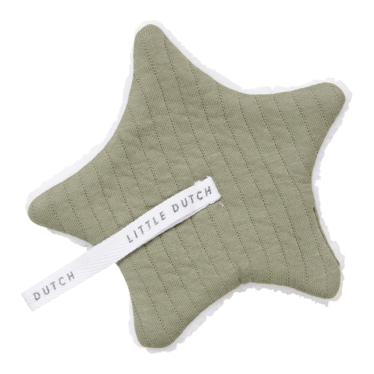 LITTLE DUTCH. Pacifier cloth Pure Olive