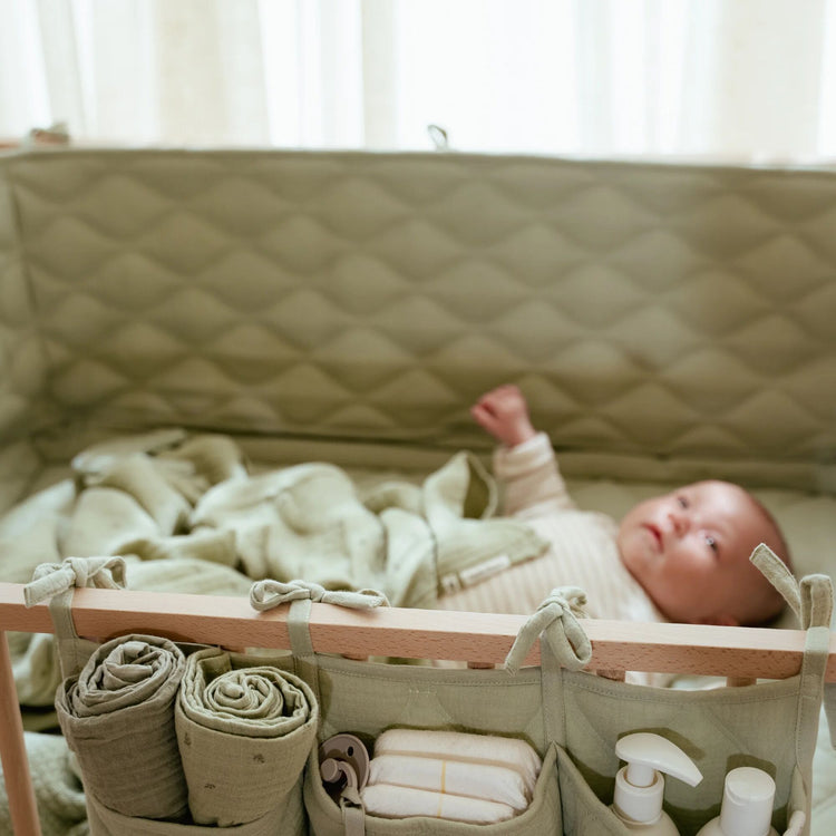 LITTLE DUTCH. Playpen bumper Pure Sage