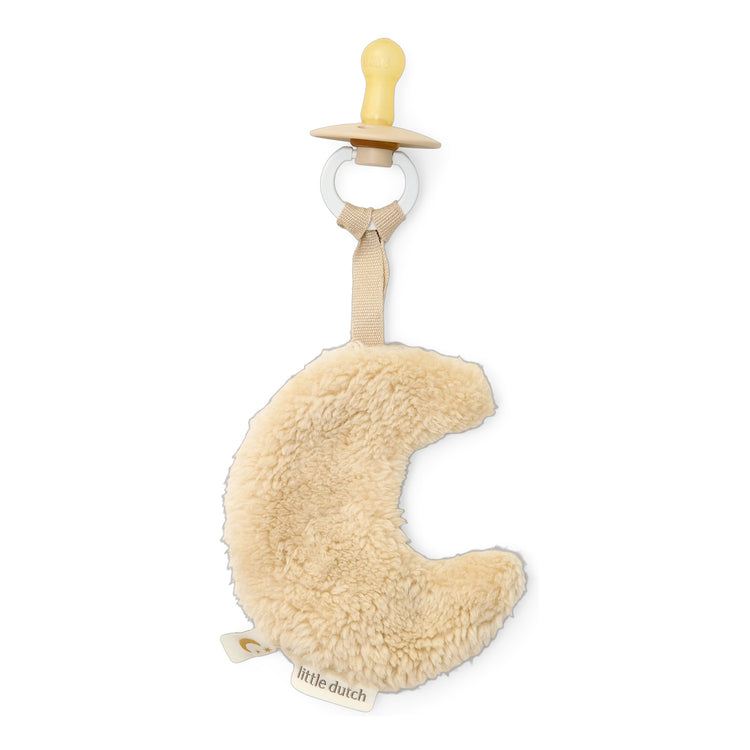 LITTLE DUTCH. Pacifier cloth - Moon Pure Soft Beige