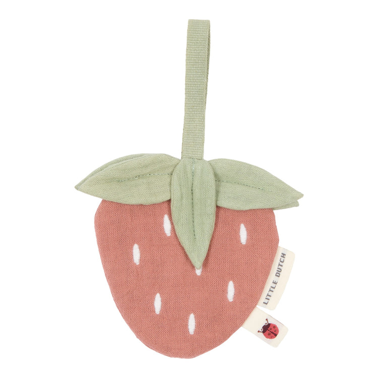 LITTLE DUTCH. Pacifier cloth muslin Strawberry