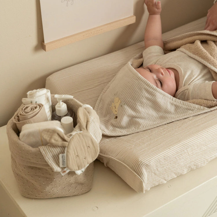 LITTLE DUTCH. Changing mat cover Pure Soft Beige Stripes