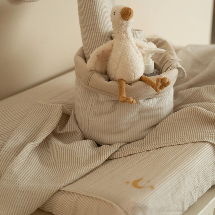 LITTLE DUTCH. Changing mat cover Pure Soft Beige Stripes